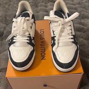 Louis Vuitton Monogram White and Black Sneakers